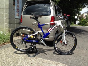 去年までの乗鞍用MTB。リヤはリジッドにしている。